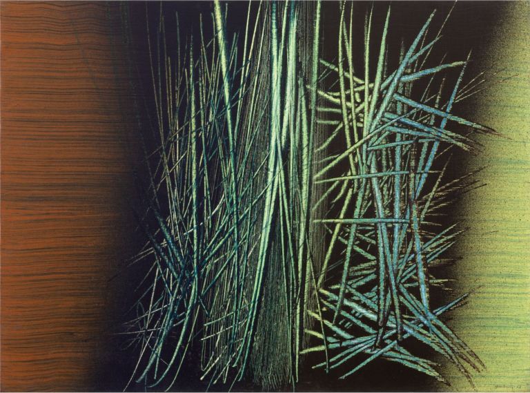 Hans Hartung, T1962 L2, 1962. Courtesy Mazzoleni, London Torino