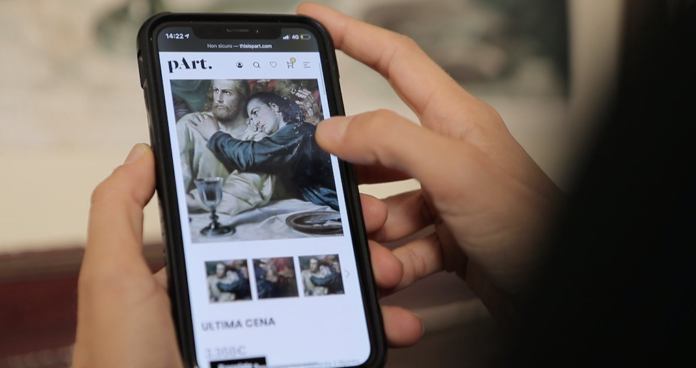 Il sito web di pArt dallo smartphone