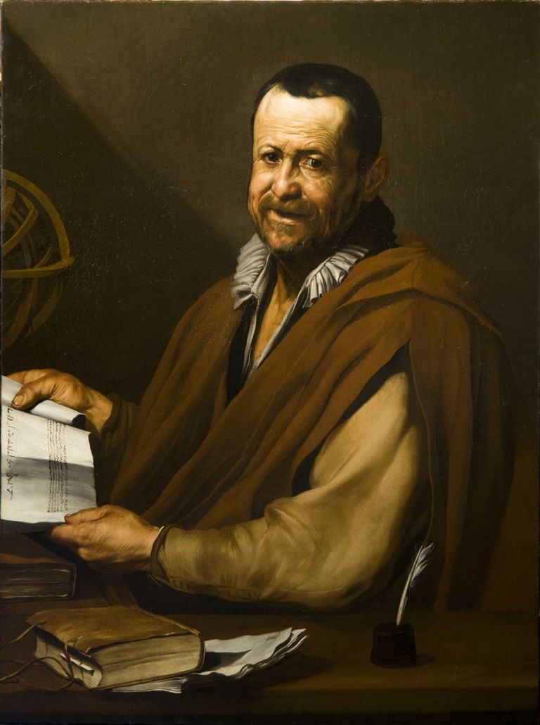 Jusepe de Ribera, Democrito, 1615 18 ca. Photo credit Giuseppe e Luciano Malcangi. Collezione Poletti