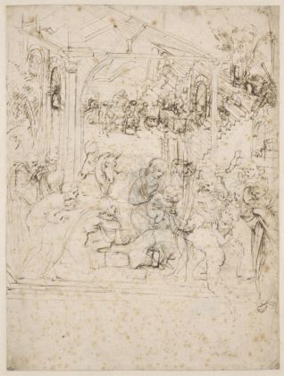 Leonardo da Vinci, Studio di composizione per l’Adorazione dei Magi © RMN-Grand Palais (Musée du Louvre - Michel Urtado)