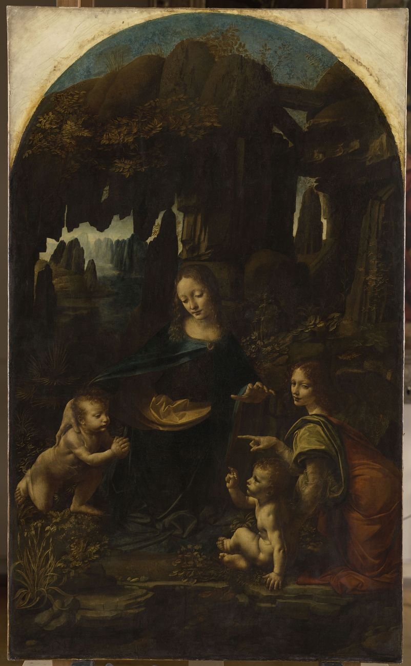 Leonardo da Vinci, Vergine col Bambino con San Giovanni Battista e un angelo, detta La Vergine delle rocce © RMN-Grand Palais (Musée du Louvre - Michel Urtado)