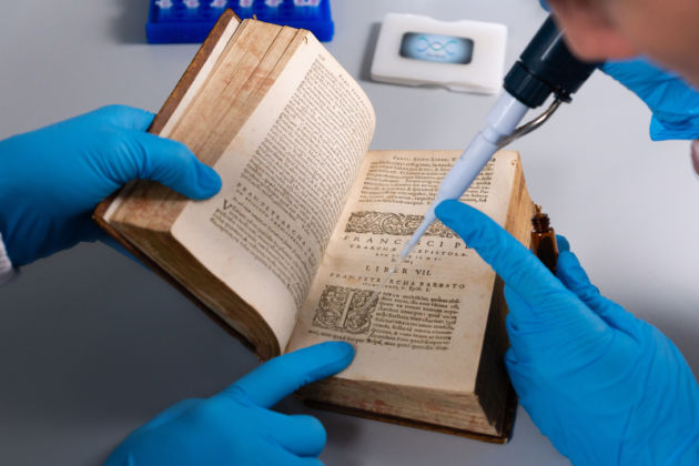 Libro antico marcato con DNArt