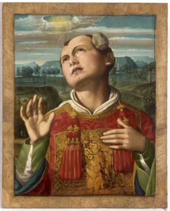 Luca Signorelli, Santo Stefano lapidato, 1500 1510, olio su tavola (asse di pioppo),Collezione Fondazione Cassa di Risparmio di Perugia
