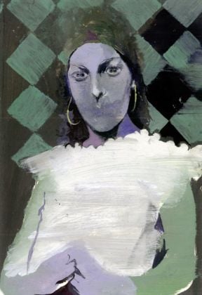Maddalena Tesser, Heroine, 2017 18, olio su carta, 14,5x21 cm
