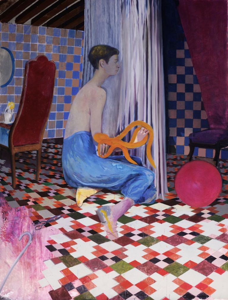 Maddalena Tesser, Teoria delle Vergini (Solo), 2017, olio su tela, 200x165 cm