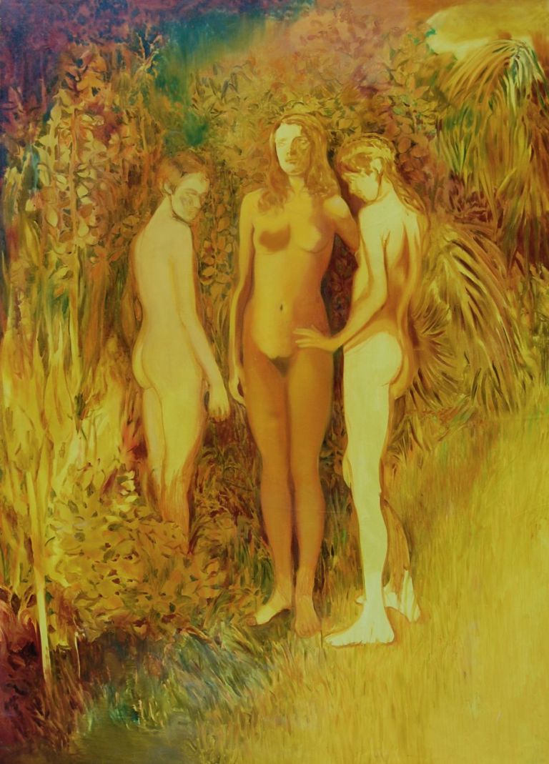Maddalena Tesser, Terra di Lei, 2018, acrilico e olio su tela, 200x145 cm