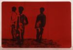Mario Schifano, Compagni compagni, 1968, smalto e spray su tela e perspex, 200 x 300 cm. Collezione privata