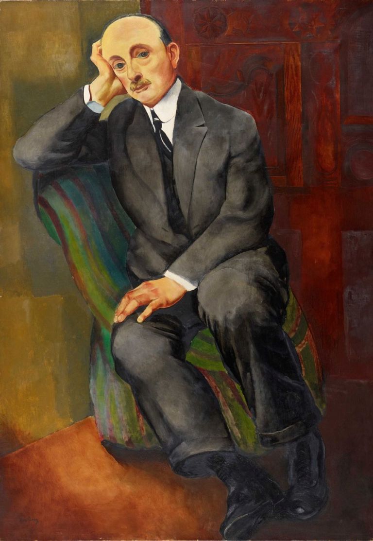 Moïse Kisling, Portrait d'homme (Jonas Netter), 1920, olio su tela, 116 x 81 cm. Collezione Jonas Netter