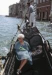 Peggy Guggenheim in gondola, Venezia, 1968. Photo Tony Vaccaro