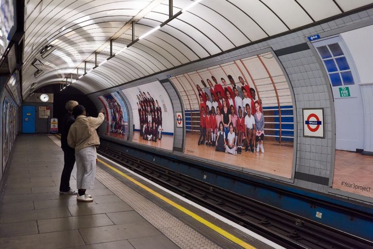 Steve McQueen Year 3 Billboards at Pimlico Tube Station, London Borough of Westminster. Photo Theo Christelis