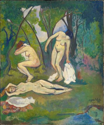 Suzanne Valadon, Trois nus à la campagne, 1909, olio su cartone, 61 x 50 cm. Collezione Jonas Netter