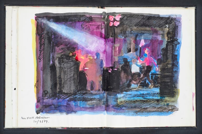Ray Lowry Sketch Book from Clash Tour. © Samuel Lowry