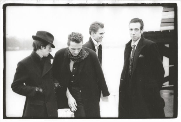 At the London Calling video shoot, on the River Thames, 1979 - © Pennie Smith