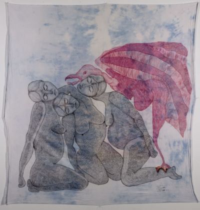 Zehra Dogan, Bird Women, 2019, Tarso Prison. Photo credit Jef Rabillon