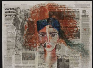 Zehra Dogan, Self dynamic, 2017, Diyarbakir Prison. Photo credit Jef Rabillon