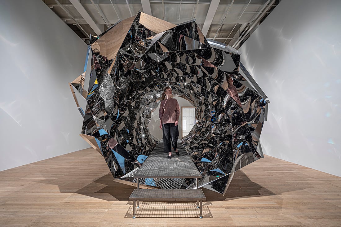 Olafur Eliasson, Your spiral view, 2002. Installation view: Tate Modern, London, 2019 Photo: Anders Sune Berg. Boros Collection, Berlin © 2002 Olafur Eliasson