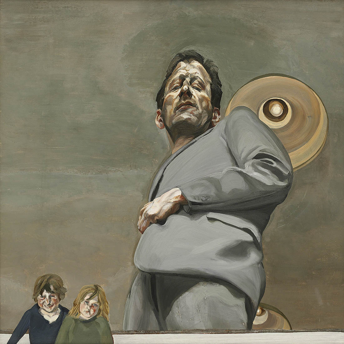 Lucian Freud, Reflection with Two Children (Self-portrait), 1965. Museo Nacional Thyssen-Bornemisza, Madrid © The Lucian Freud Archive / Bridgeman Images