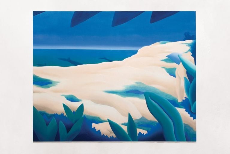 Viola Leddi, Mimic, 2017, olio su tela, 120x150 cm