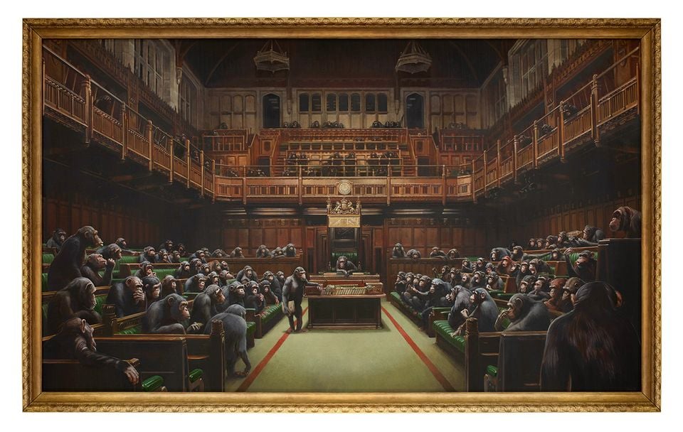 Banksy, Devolved Parliament, 2009. Courtesy Sotheby's