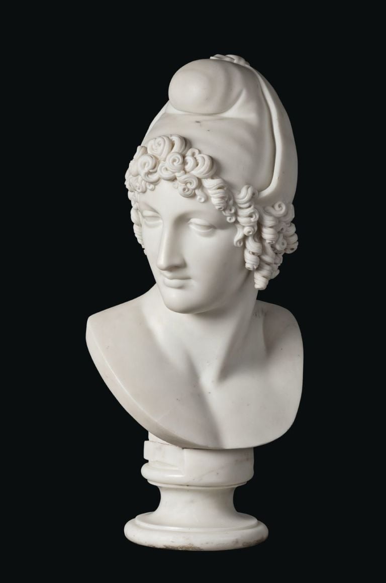 Antonio Canova, Paride, 1819 ca., marmo, 68 x 32 x 26 cm. San Pietroburgo, Museo Statale Ermitage