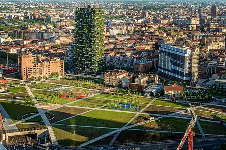 Boeri Studio, Vertical Forest. Photo Dimitar Harizanov. Vertical forest from Diamond tower