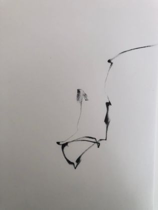 Carola Provenzano, scarabocchio III, 2019, inchiostro su carta, 14,8 x 21 cm