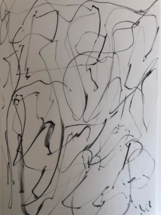 Carola Provenzano, scarabocchio V, 2019, inchiostro su carta, 14,8 x 21 cm