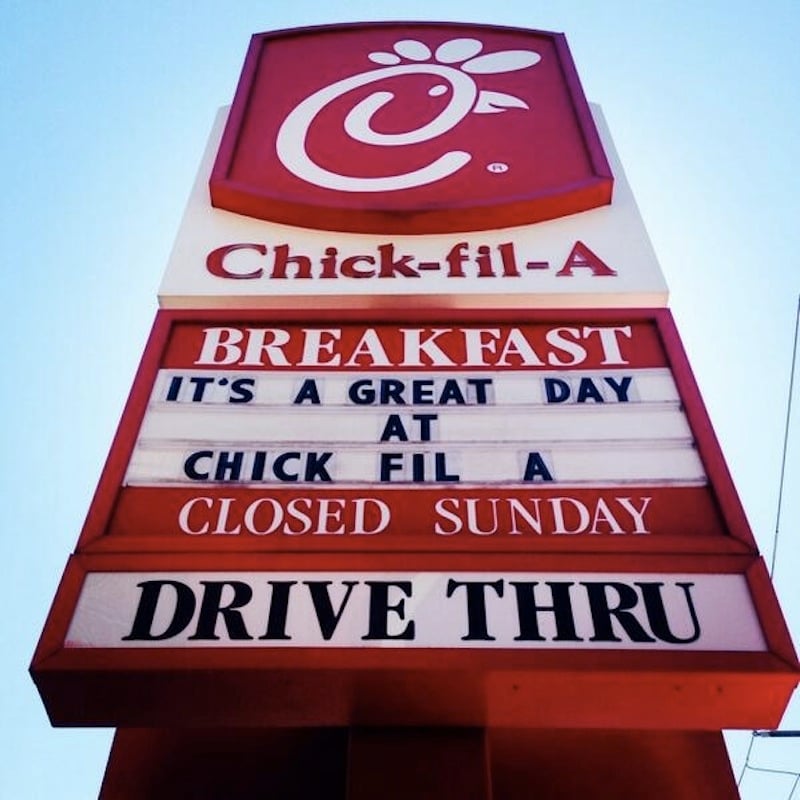 Il cartello di Chick-fil-A