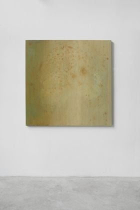 Fabio Marullo, In perfetto equlibrio, 2019, oil on linen, cm 142x142