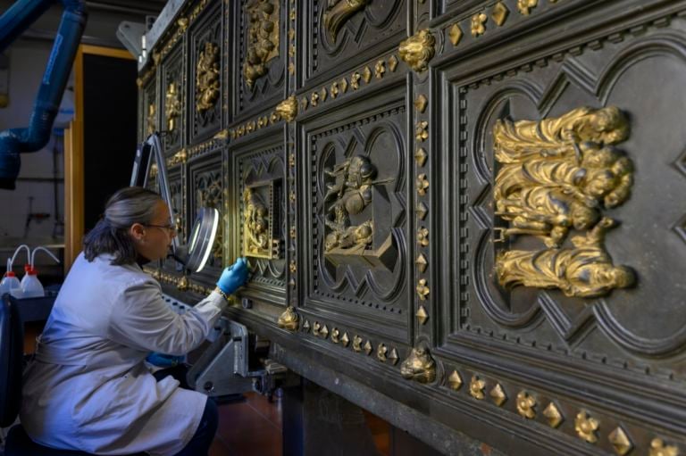 Le tre Porte del Battistero di Firenze nella Sala del Paradiso del Museo dell’Opera del Duomo; Courtesy: Opera di Santa Maria del Fiore, Firenze, FOTO Claudio Giovannini/CGE