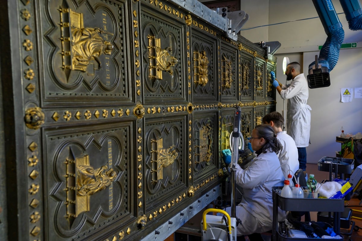 Le tre Porte del Battistero di Firenze nella Sala del Paradiso del Museo dell’Opera del Duomo; Courtesy: Opera di Santa Maria del Fiore, Firenze, FOTO Claudio Giovannini/CGE