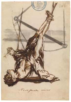 Francisco de Goya, No se puede mirar, Cuaderno C, hoja 101, 1808 14. Madrid, Museo Nacional del Prado
