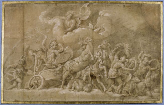 Giulio Romano, Diomede combatte Fegeo e Ideo. Parigi, Musée du Louvre