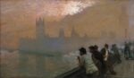 Giuseppe De Nittis, Westminster, 1878, olio su tela, cm 110 x 192. Courtesy Marco Bertoli