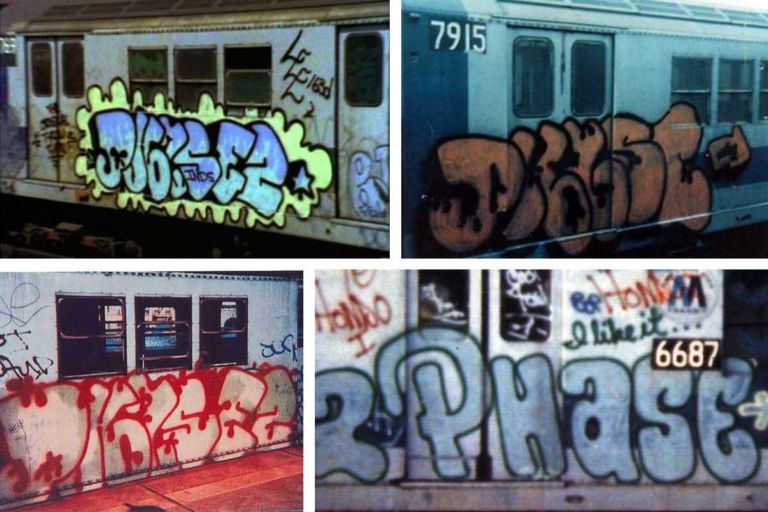 Il Bubble Writing di Phase 2, sui treni di New York, negli anni '70
