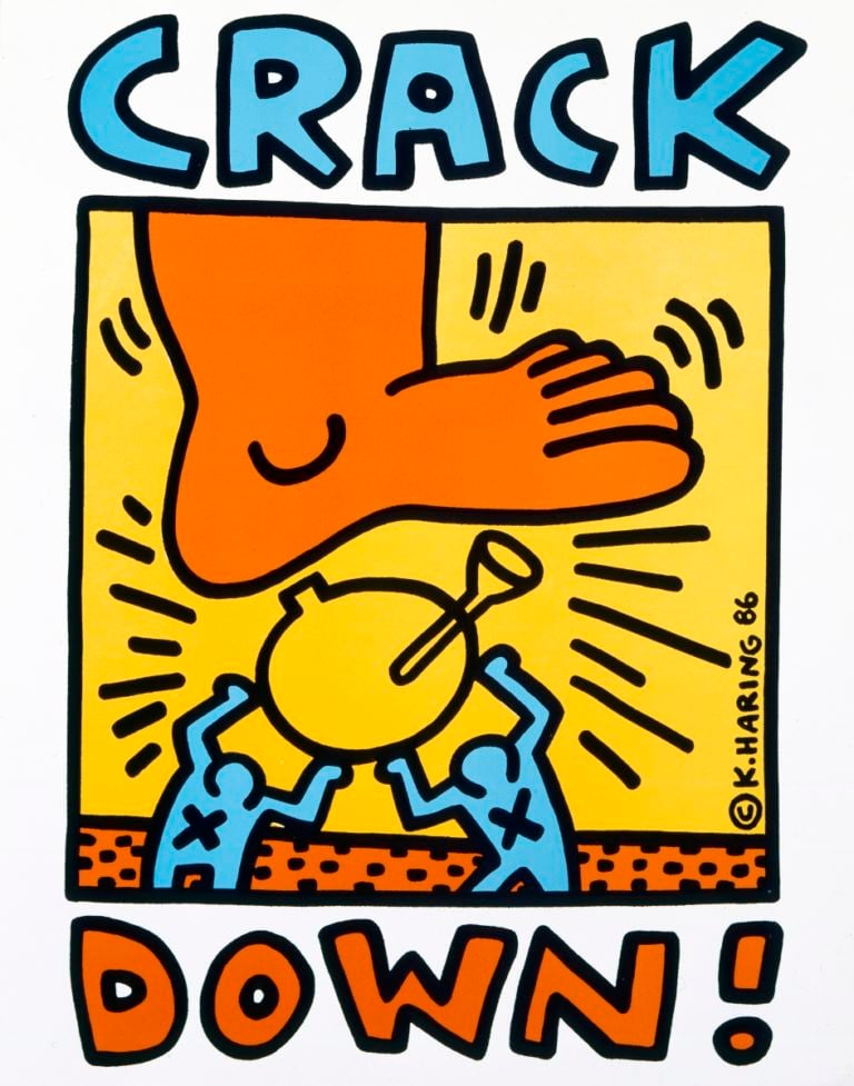 Keith Haring, Crack Down!, 1986 © Keith Haring Foundation Collection Noirmontartproduction, Paris