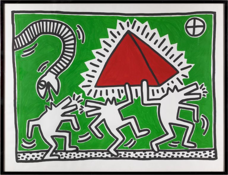 Keith Haring, Untitled (Egypt), 1982. Milano, Collezione Consolandi. Photo © Roberto Marossi