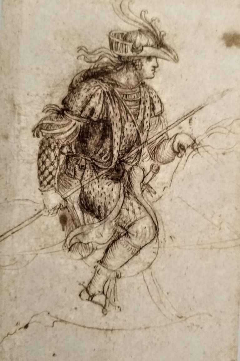 Leonardo da Vinci, Costume per un corteo. The Royal Collection, HM Queen Elizabeth II, Windsor