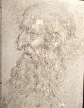 Leonardo da Vinci, Ritratto di vecchio. The Royal Collection, HM Queen Elizabeth II, Windsor