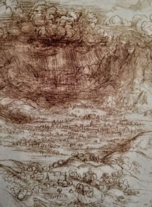 Leonardo da Vinci, Tempesta in una valle. The Royal Collection, HM Queen Elizabeth II, Windsor