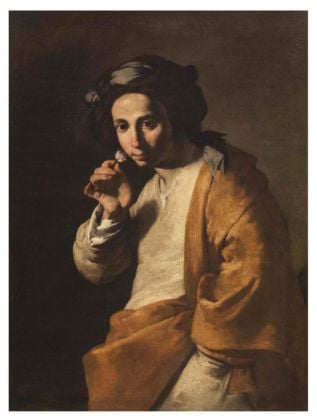 Maestro dell’annuncio ai pastori (Juan Dò?), Giovane che odora una rosa, 1640 1645. Collezione Fondazione De Vito