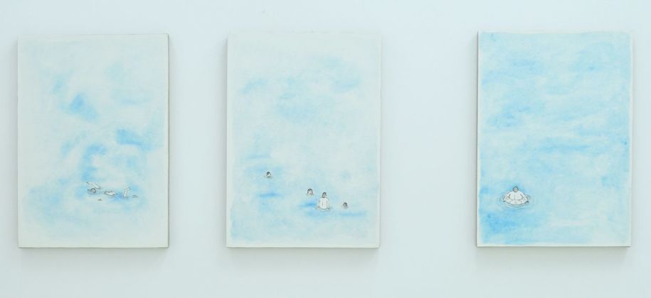 Marco Raparelli, Senza titolo, 2019, acquerelli, 50x35 cm, Galleria Ex Elettrofonica, Roma. Photo Elisabeth Cataldo