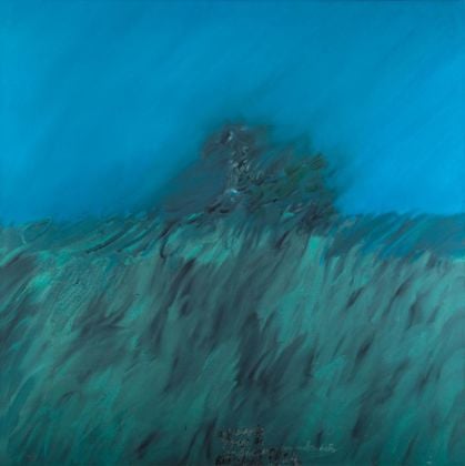 Mattia Moreni, Un pezzo di argine di San Giacomo e albero dietro, 1964
