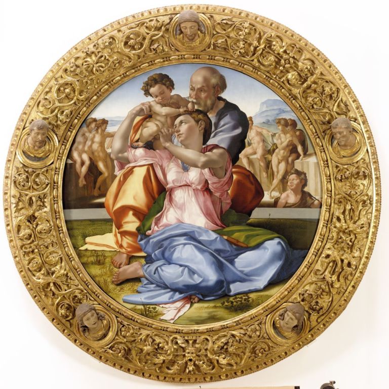 Michelangelo Buonarroti, Sacra Famiglia (Tondo Doni), 1507, Firenze, Galleria degli Uffizi