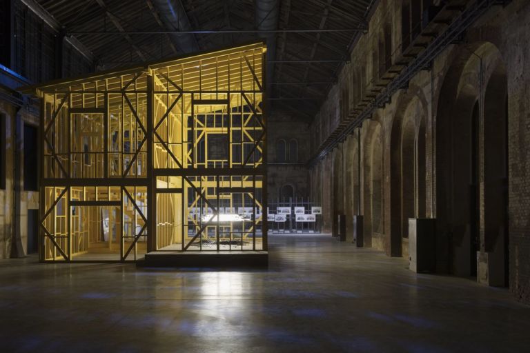 Monica Bonvicini, As Walls Keep Shifting, 2019. Installation view at OGR, Torino 2019. Photo Andrea Rossetti. Courtesy OGR Torino
