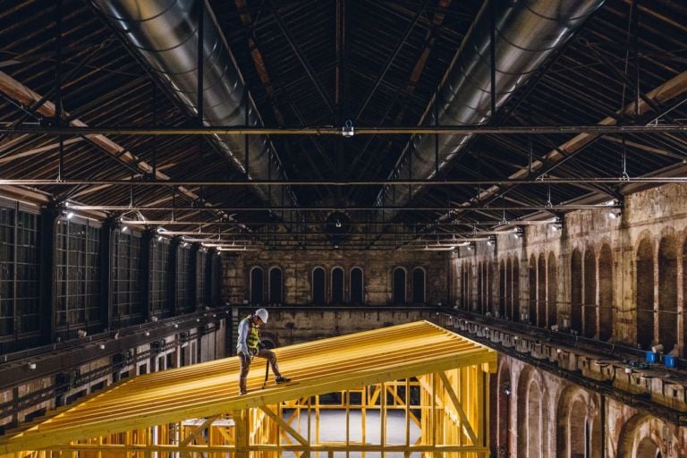 Monica Bonvicini, As Walls Keep Shifting, 2019. Installation view at OGR, Torino 2019. Photo Luigi De Palma. Courtesy OGR Torino