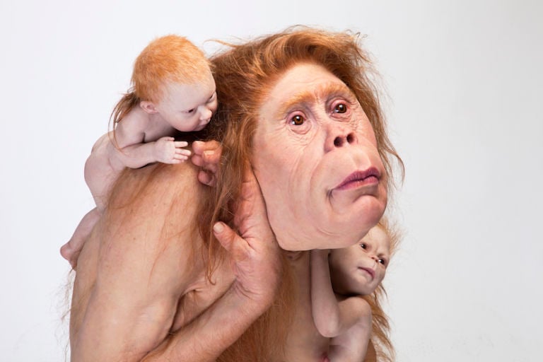 Patricia Piccinini Kindred, 2018 silicone, fibreglass, hair 103 x 95 x 128cm Image Courtesy the artist, Tolarno Galleries, Melbourne and Roslyn Oxley 9 Gallery, Sydney