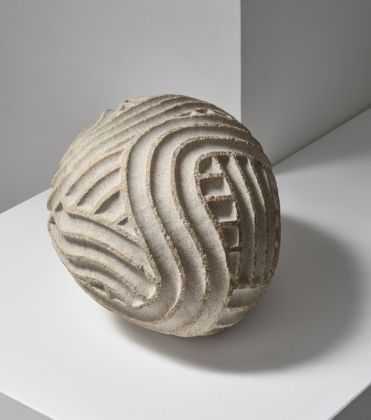 Paula Cortazar, #20 (La Fuerza del Río series), 2019, carved river stone, 22x33x25 cm. Courtesy Galleria Anna Marra, Roma