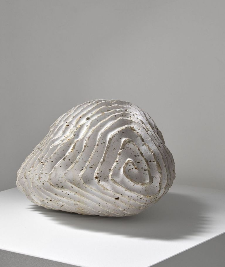 Paula Cortazar, #21 (La Fuerza del Río series), 2019, carved river stone, 22x33x25 cm. Courtesy Galleria Anna Marra, Roma