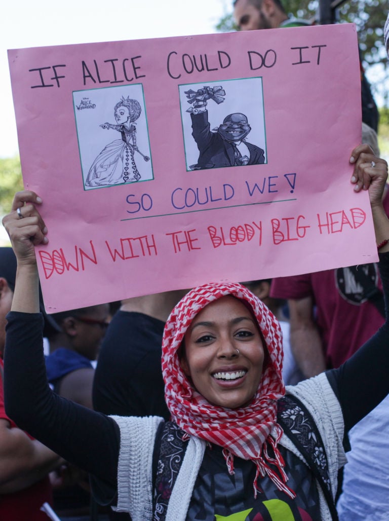 Photograph taken during a protest against Jacob Zuma, Cape Town, 7 April 2017 (c) Ashraf Hendricks, GroundUp